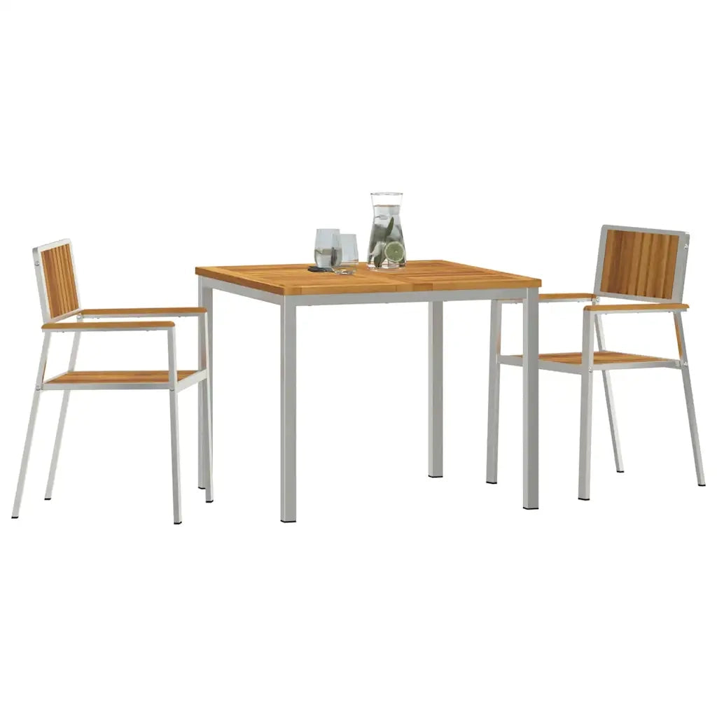 Set da pranzo per esterni 3 pcs Legno di Acacia Massello 3334789