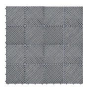 Piastrelle ventilate grigie 6m x 6m per garage doppio e officine, antiscivolo.
