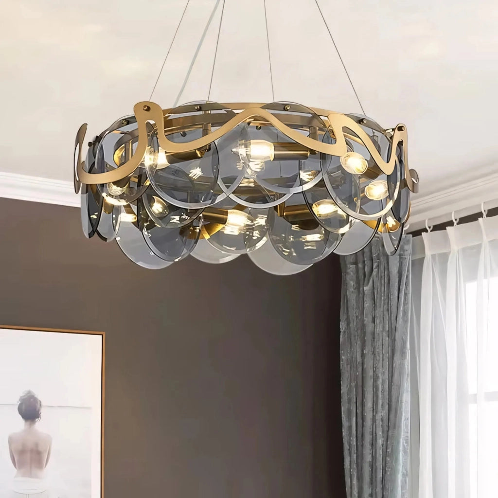 Lampada Da Soffitto APP1545-8CP Brush Gold / Grey