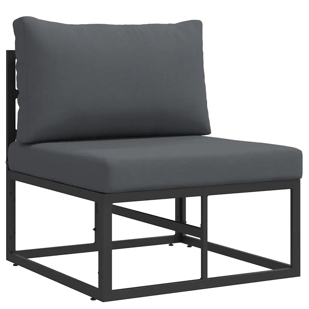 Mobili da Esterno con cuscino 3 Pezzo Nero e antracite Metallo 42008025