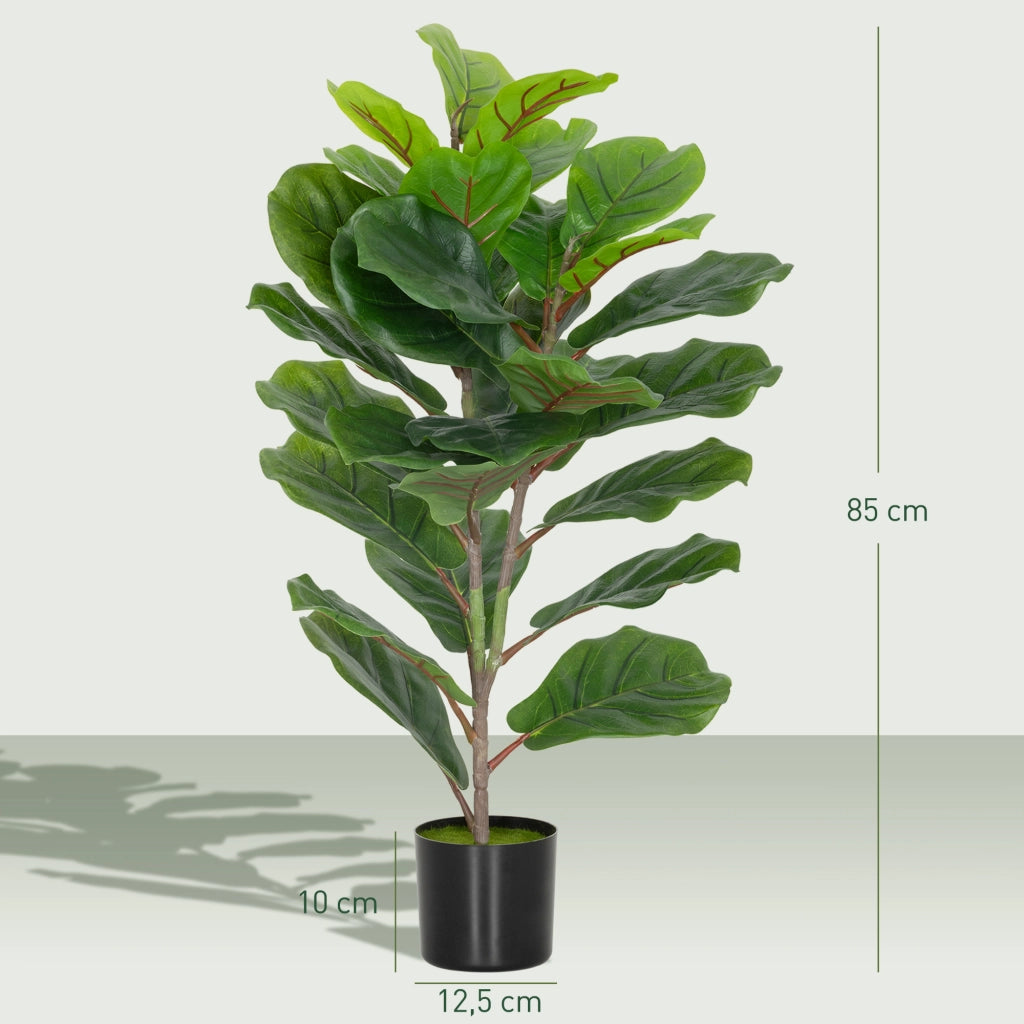 Albero finto Ficus 80 cm con vaso ¨C zephmum ¨C verde, plastica