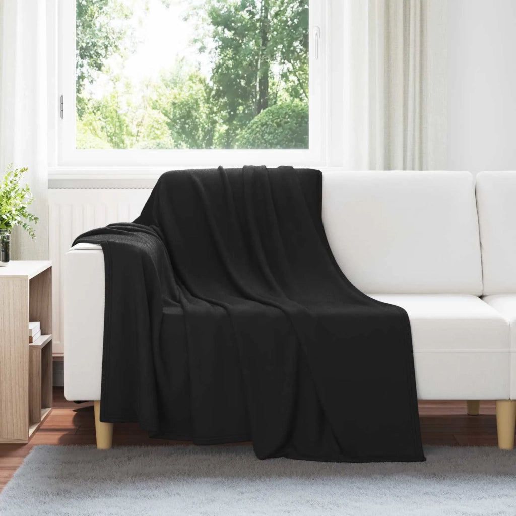 Coperta Nero 200 x 150 cm Panno 42017026