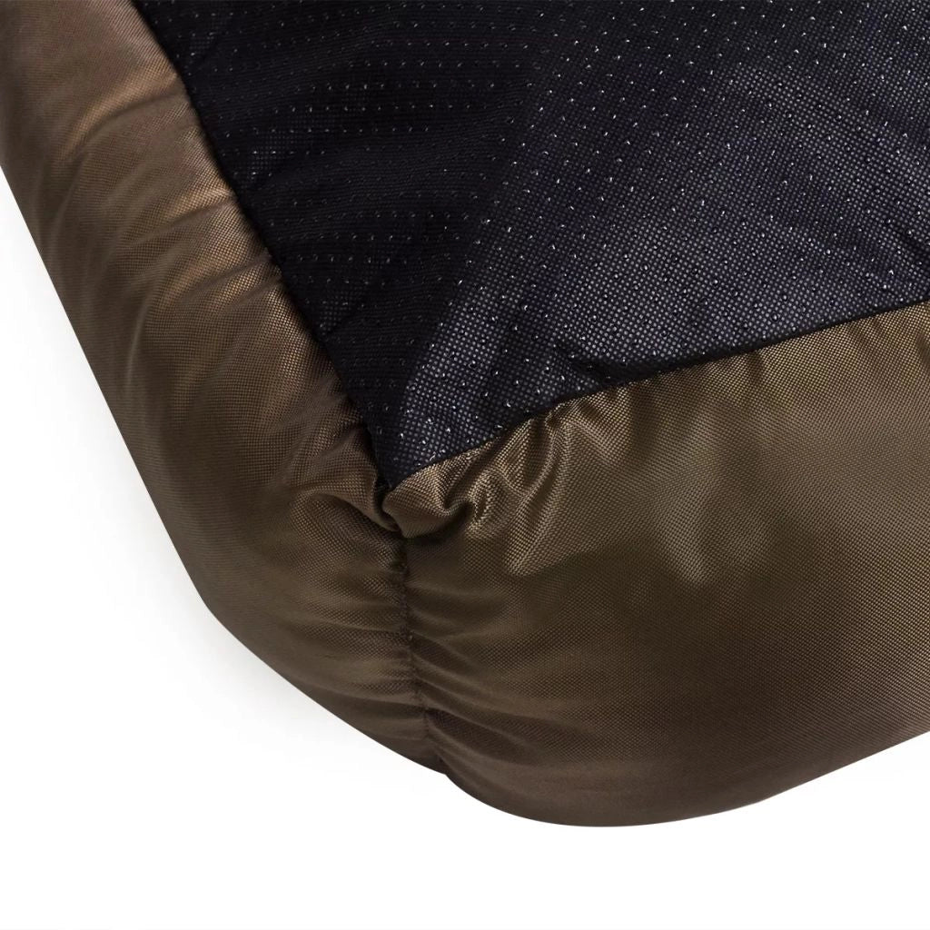 Cuccia calda per cani con cuscino imbottito 50 cm marrone e beige 02_0001550