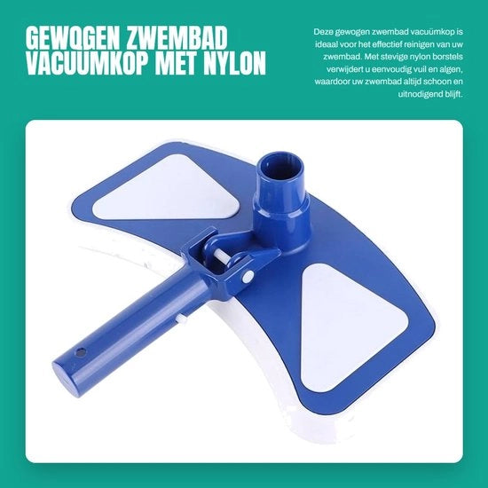 Aspiratore di Piscina con Filtro - Peso Compreso - Aspirapavimenti - Piscinacare - Set di Spazzole in Nylon - Alta Qualità - Aspirapavimenti per Piscine