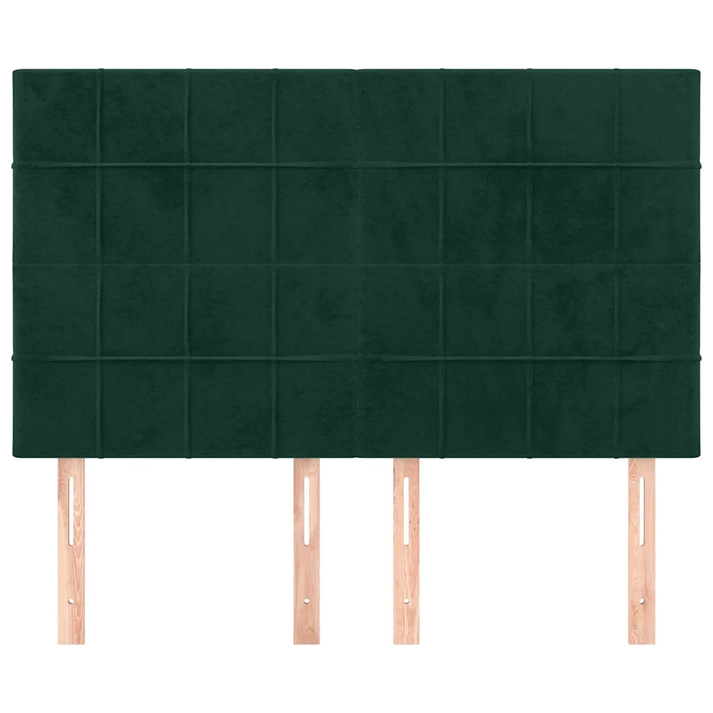 Testiera | Testata Verde Scuro 144x5x118/128 cm Velluto