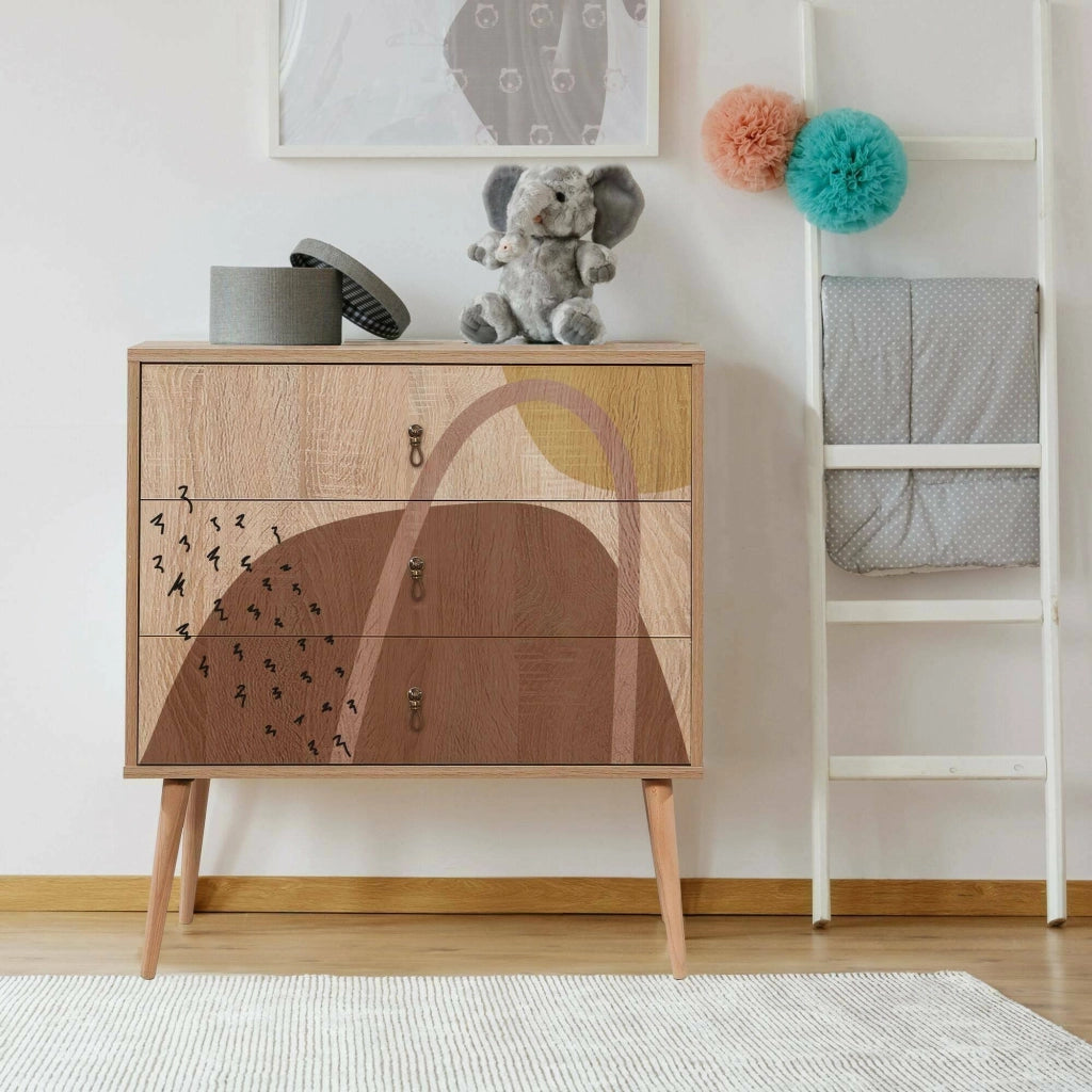 Cassettiera Apricale, Settimino multiuso, Comò camera da letto, Mobile con cassetti, 80x40h89 cm, Multicolore