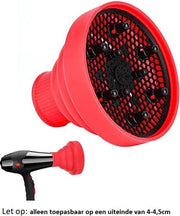 Diffusore a fohn accessorio universale – Universale con silicone per onde e boccoli spazzola universale rossa