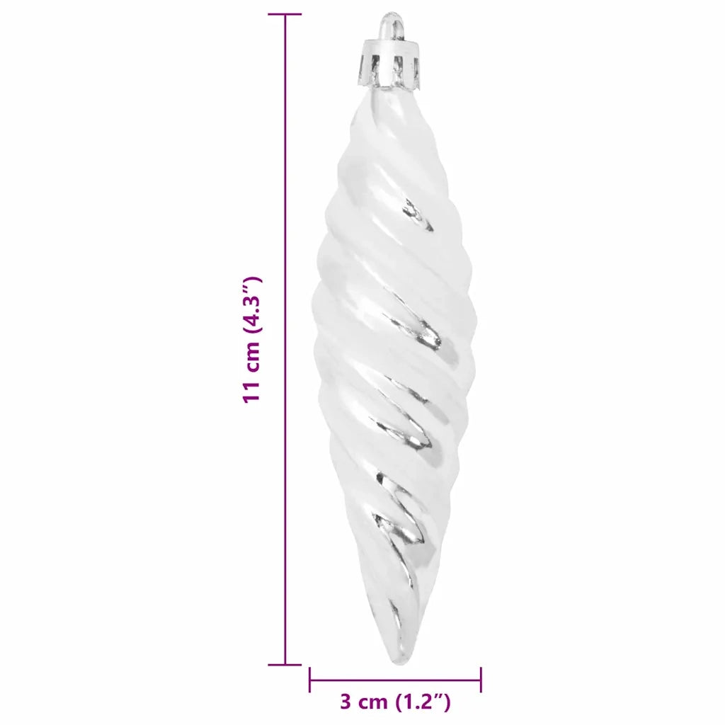 Palla a spirale di Natale 40 pcs Argento Plastica 42018897