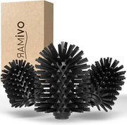 Set di cappucci da bagno sostituibili - 3 pezzi - nero - silicone