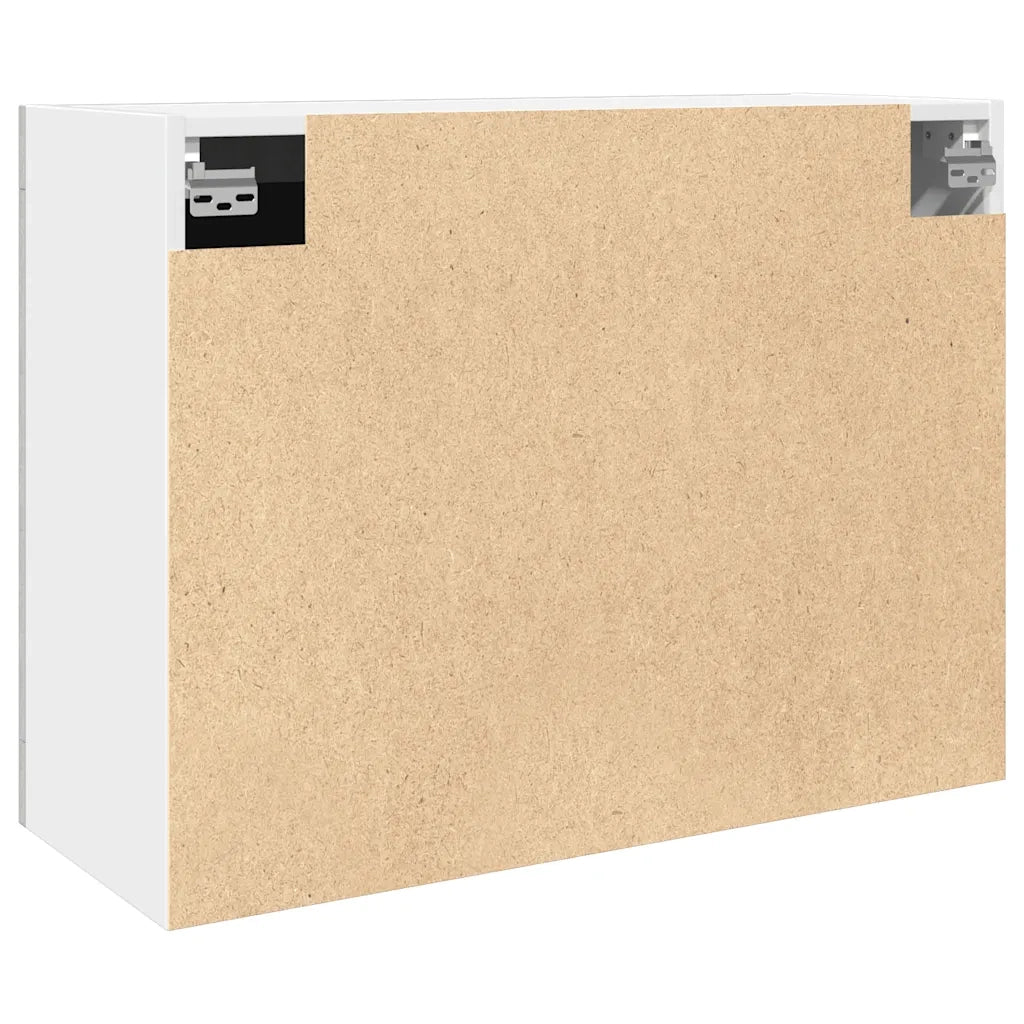 Mobile Pensile con Vetro “Lyon” Grigio Cemento 80x31x60 cm 856118