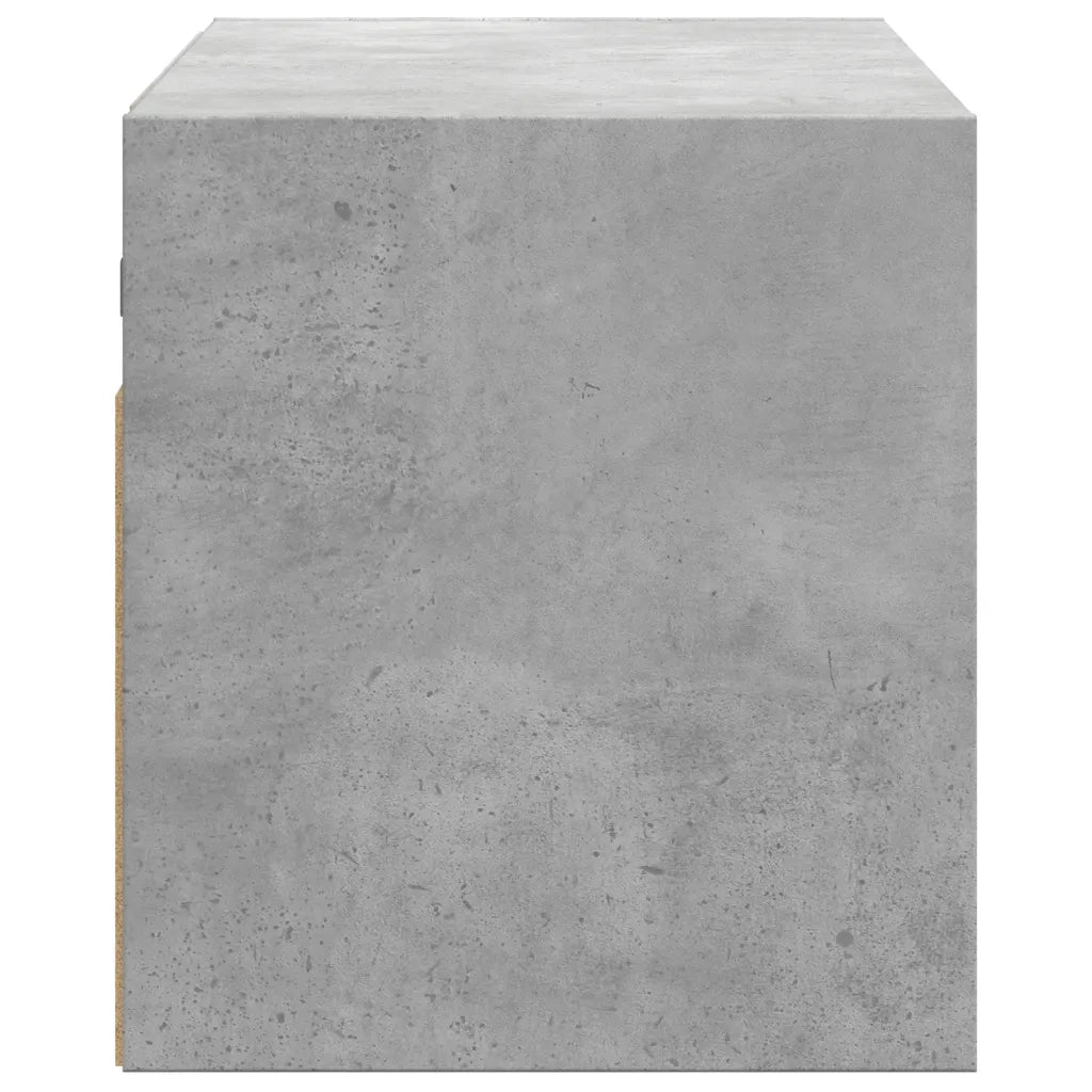 Mobile TV a Parete | Armadietto TV | Mobile Porta TV con Luci LED Grigio Cemento 100x31x35 cm
