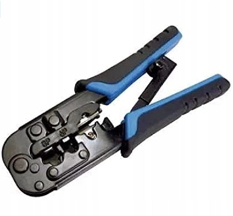 Set di Strumenti di Rete 10 in 1 – Crimpatrice, Tester Cavi LAN, Stripper | Materiale: Metallo e Plastica ABC