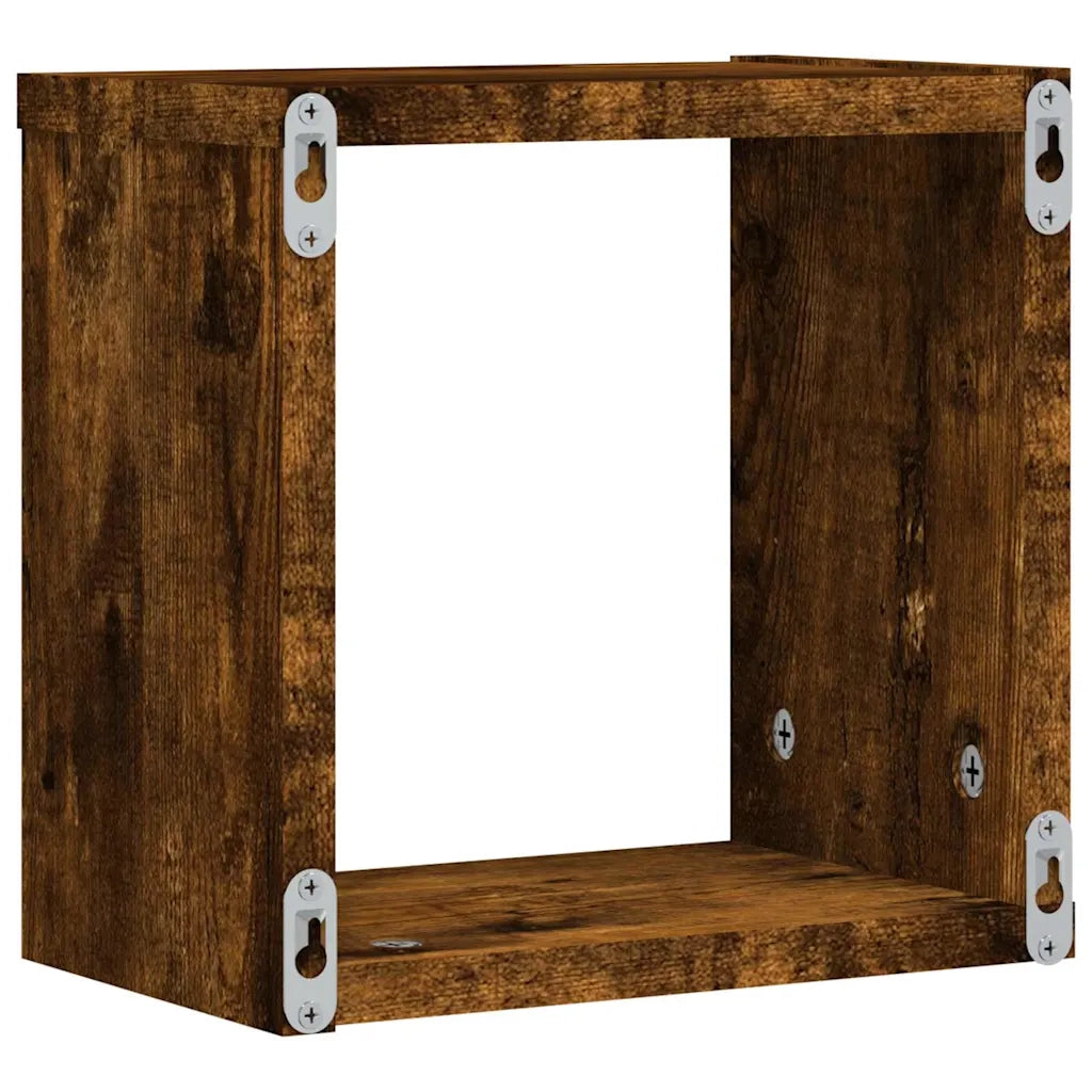 Scaffali da parete A parete 4 pz Rovere fumé 26 x 15 x 26 cm 815889