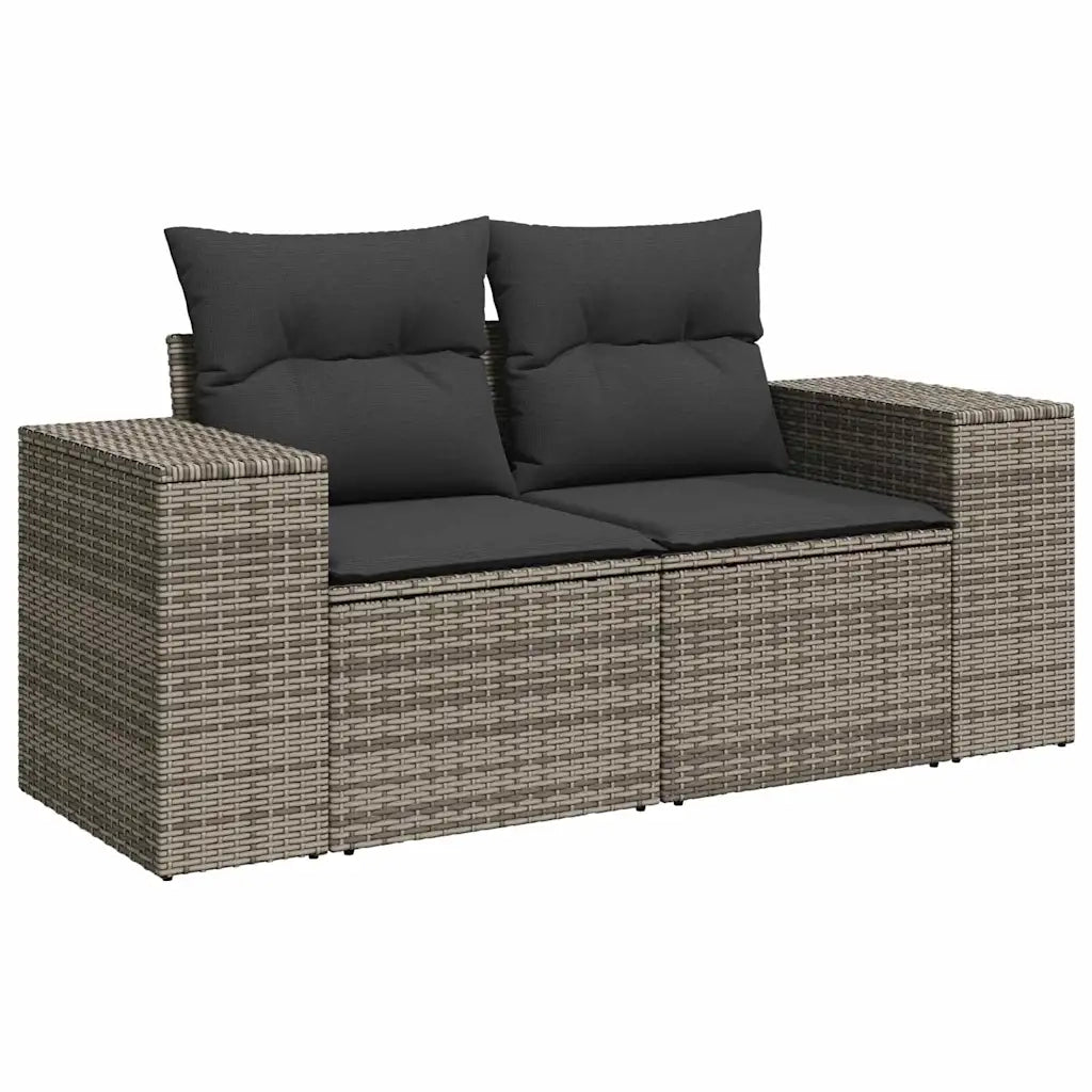 Set Divano da Giardino con cuscino 9 pcs Grigio polyrattan 3363963