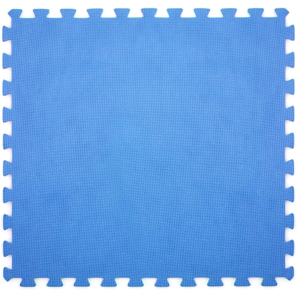 TAPPETO TAPPETINO PUZZLE MORBIDO PER PISCINA 60x60x0,8cm ANTISCIVOLO 6PZ BLU DIVINA HOME