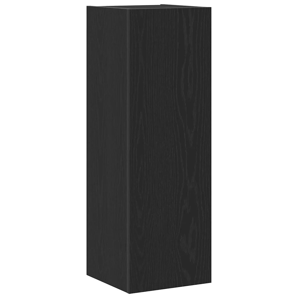Mobile TV da Parete 2 pz | Armadietto TV | Mobile Porta TV Rovere Nero 30,5 x 28,5 x 90 cm