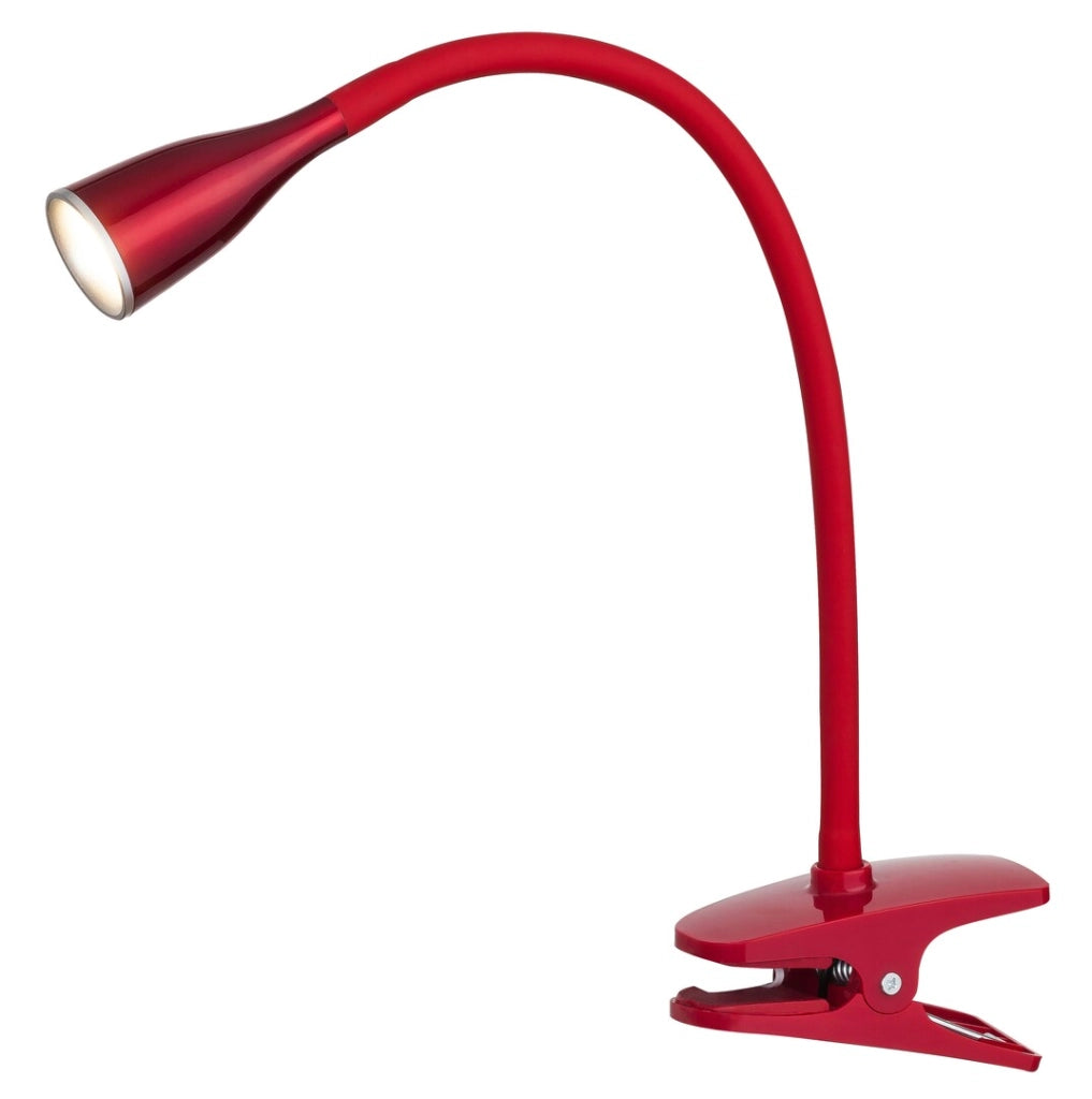 Lampada a clip flessibile LED 4,5W bordeaux Jeff Rabalux