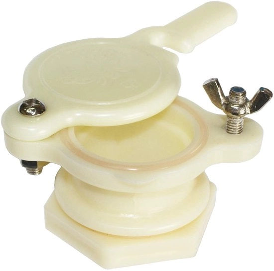 Pompa per miele in acciaio inossidabile - Regolazione della fuoriuscita del miele - Attrezzo per allevamento delle api - Sicuro per l'alimentazione - Regolazione della chiusura - Diametro interno 38 mm - Chiusura per miele