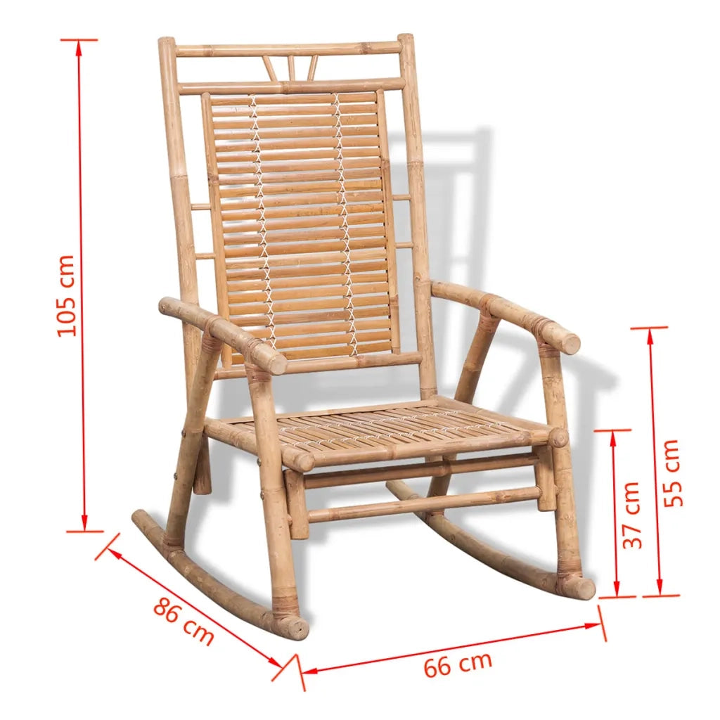 Sedia a dondolo in bamboo 41894