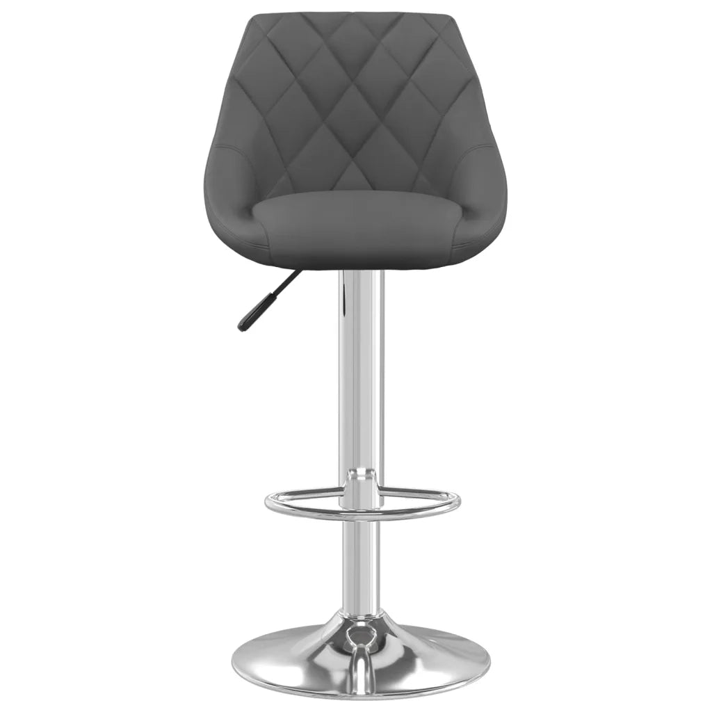 Sgabello da Bar Grigio Scuro in Velluto 335295