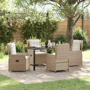 Set da Pranzo per Giardino 5 pcs Beige e Grigio Chiaro