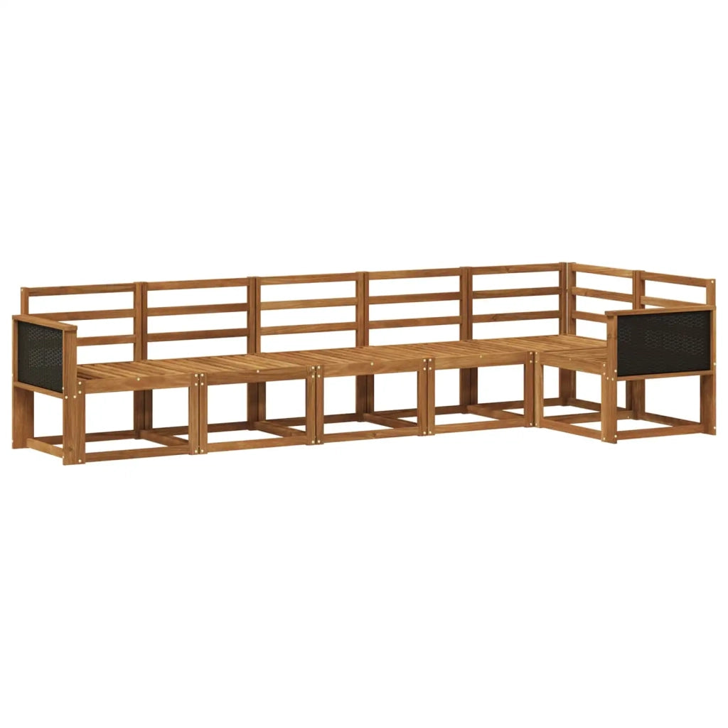 Set di divani da esterno 6 pcs Naturale
