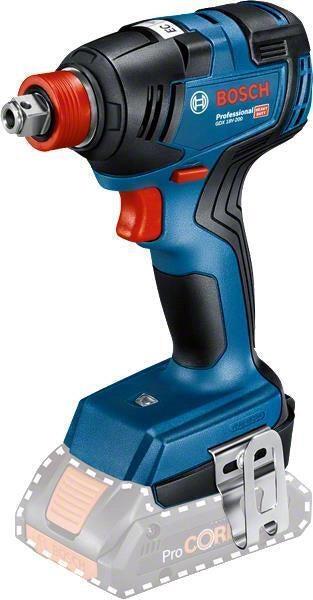 Bosch Professional 06019J2205 GDX 18V-200 Avvitatore a Impulsi 2 in 1 Motore Brushless 200 Nm Senza Batteria e Caricatore in L-BOXX 136 colore Nero