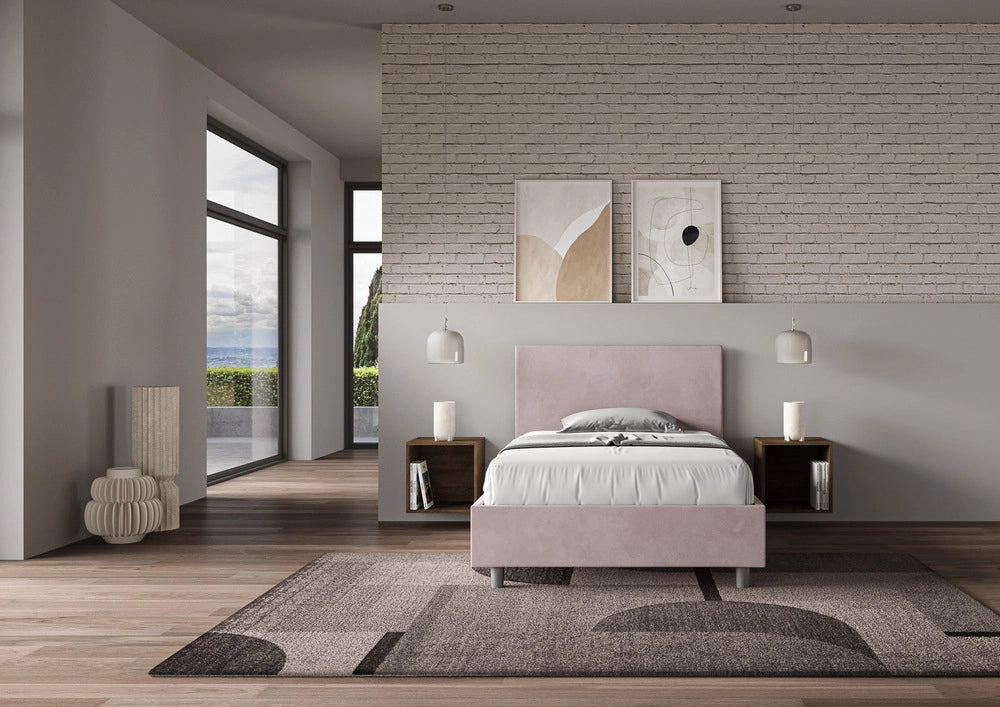Letto Singolo 80x210 cm con Rete Adele Glicine