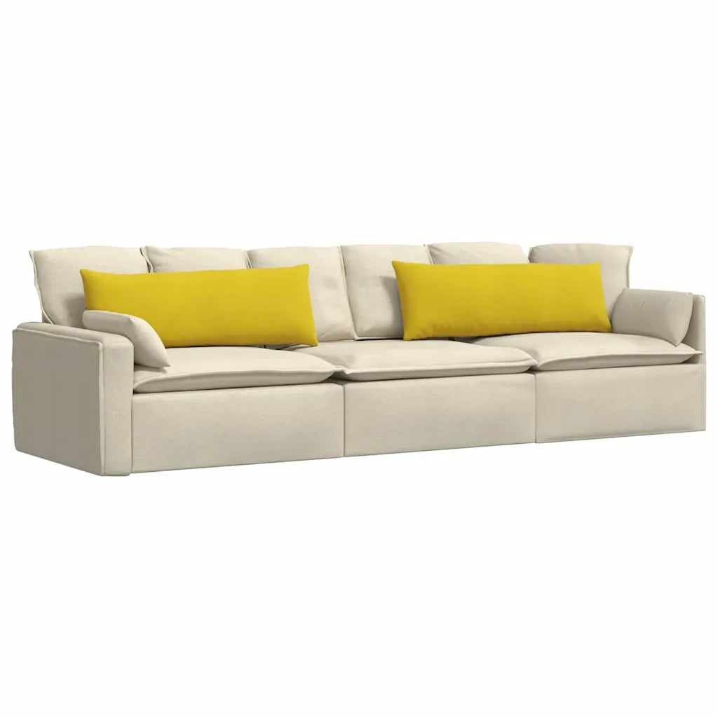 Cuscini da Divano 2 pcs Giallo 120 x 40 cm Tessuto in Cords 42013806