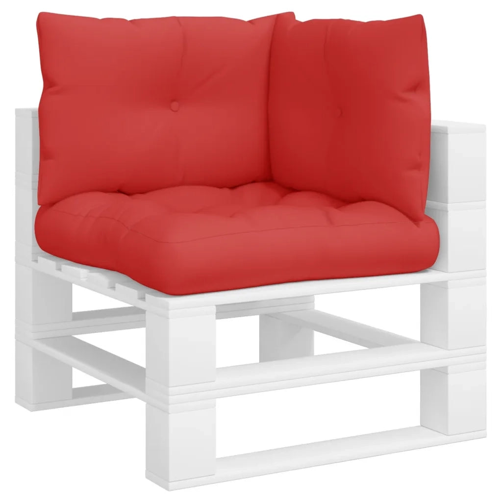 Cuscini per Pallet 3 pz Rossi in Tessuto 360862