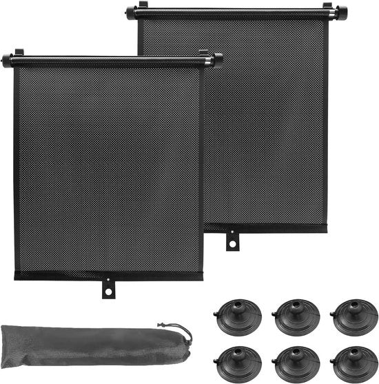 Ombrellone solare per finestre laterali per bambini 40 x 60 cm nero.