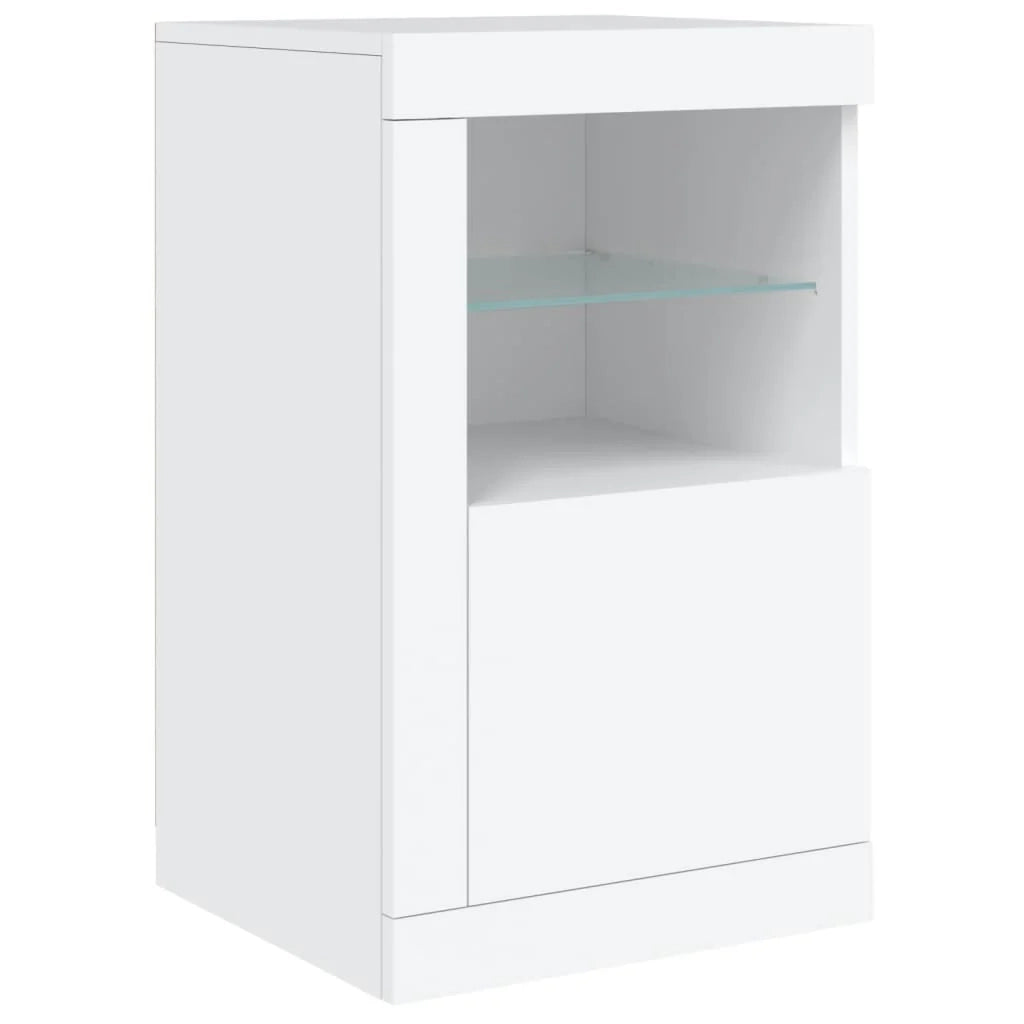 Buffet credenza cassettiera armadio mobile contenitore organizer per cucina soggiorno salotto con luci LED 164 x 37 x 67 cm bianco 02_0029836
