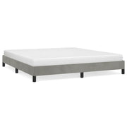 Letto matrimoniale | Letto per adulti | Giroletto senza Materasso Grigio Chiaro 160x200 cm Velluto