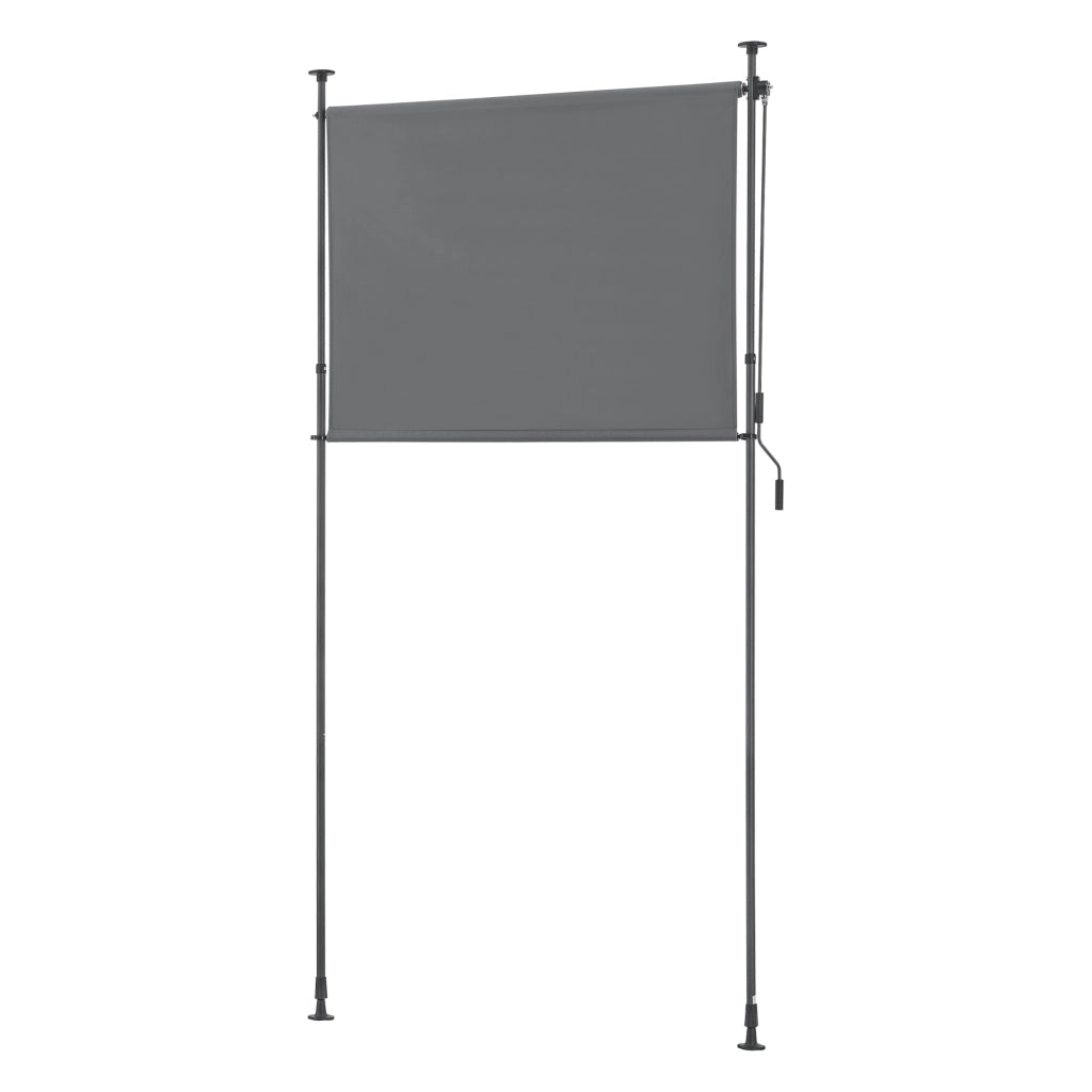 Schermo Verticale Cimarra da Balcone con Pali Telescopici Tenda Parasole Larga 120 cm Grigio Scuro pro.tec