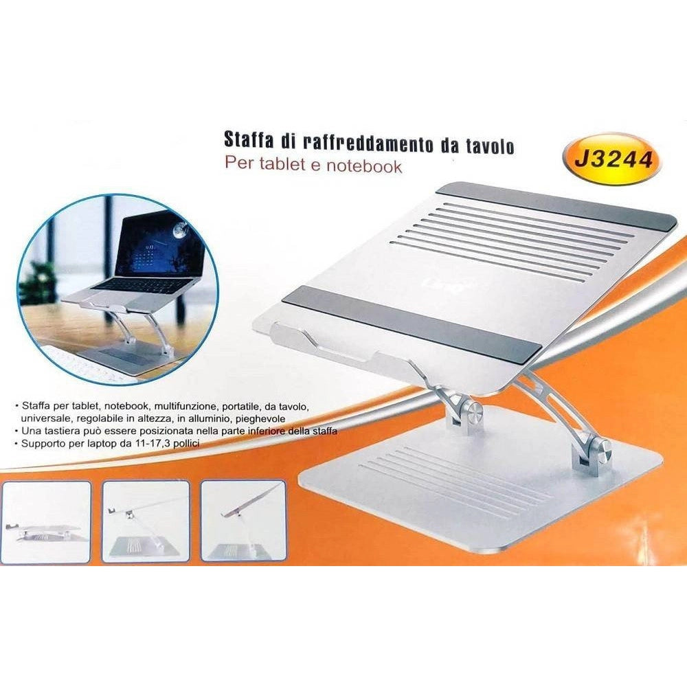 Trade Shop - Staffa Supporto Base Di Raffreddamento Da Tavolo Notebook Tablet Portatile J3244 -