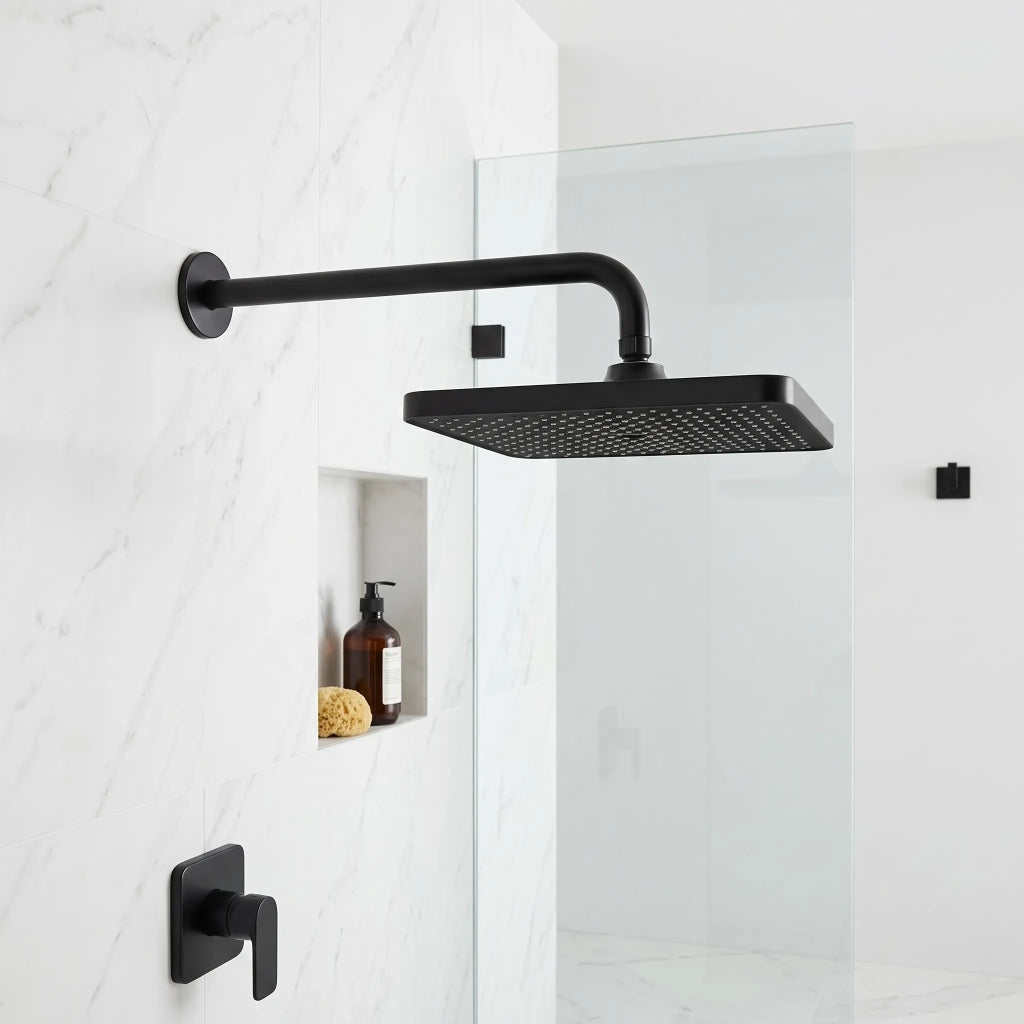 Soffione Doccia Rettangolare Rea Js-032 Black