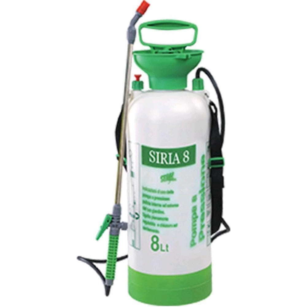 POMPA IRRORATRICE A PRESSIONE 8LT PVC MANUALE PER DISERBO SIRIA 8 STARS
