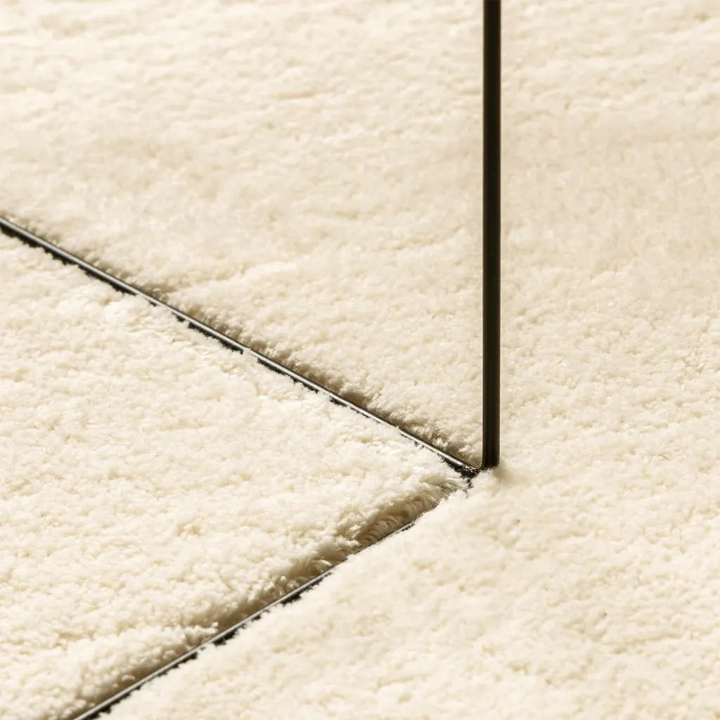 Tappeto a Pelo Corto HUARTE Morbido e Lavabile Crema 240x240 cm 375044