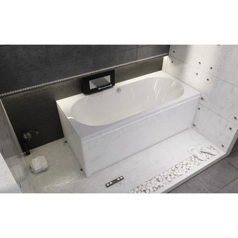 Grembiule vasca frontale universale 175x57 cm in acrilico bianco
