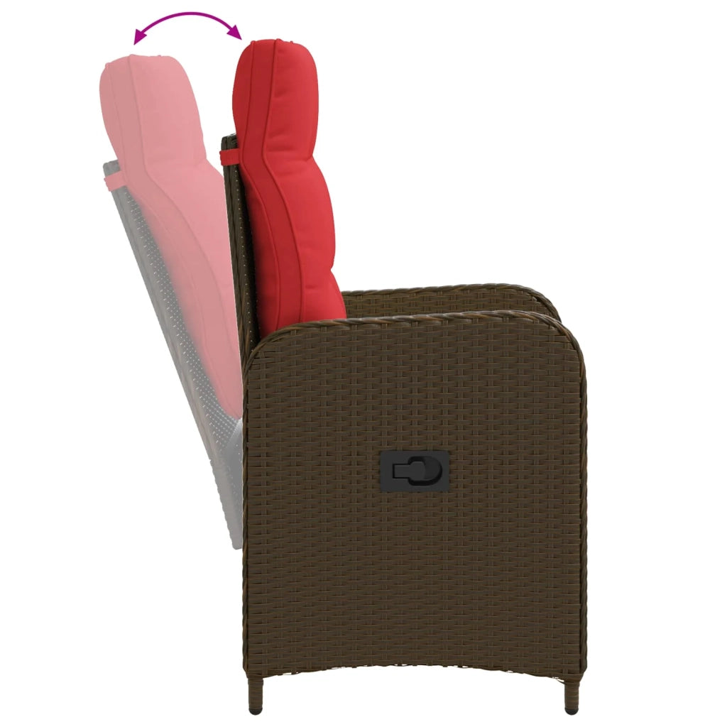 Set da pranzo per esterni 9 pz polyrattan 3422321