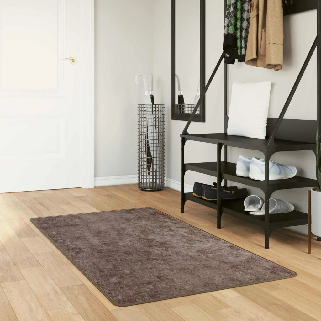 Runner Tappeto MARSA Grigio 80 x 200 cm Poliestere e PVC 42023192
