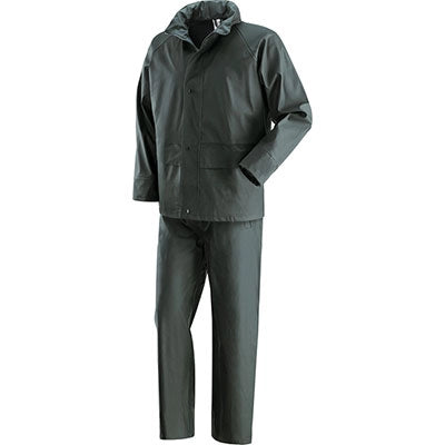 GIACCA + PANTALONE IMPERMEABILE POLIURETANO IGUAZU - VERDE  M- 1 confezioni