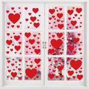 Sticker per Parete per Valentino con Set di Cuori Decorazione per Casa Festa di Natale Decorazione per Parete con Cuori Rosso per Parete per Valentino Decorazione per Parete con Cuori Rosso