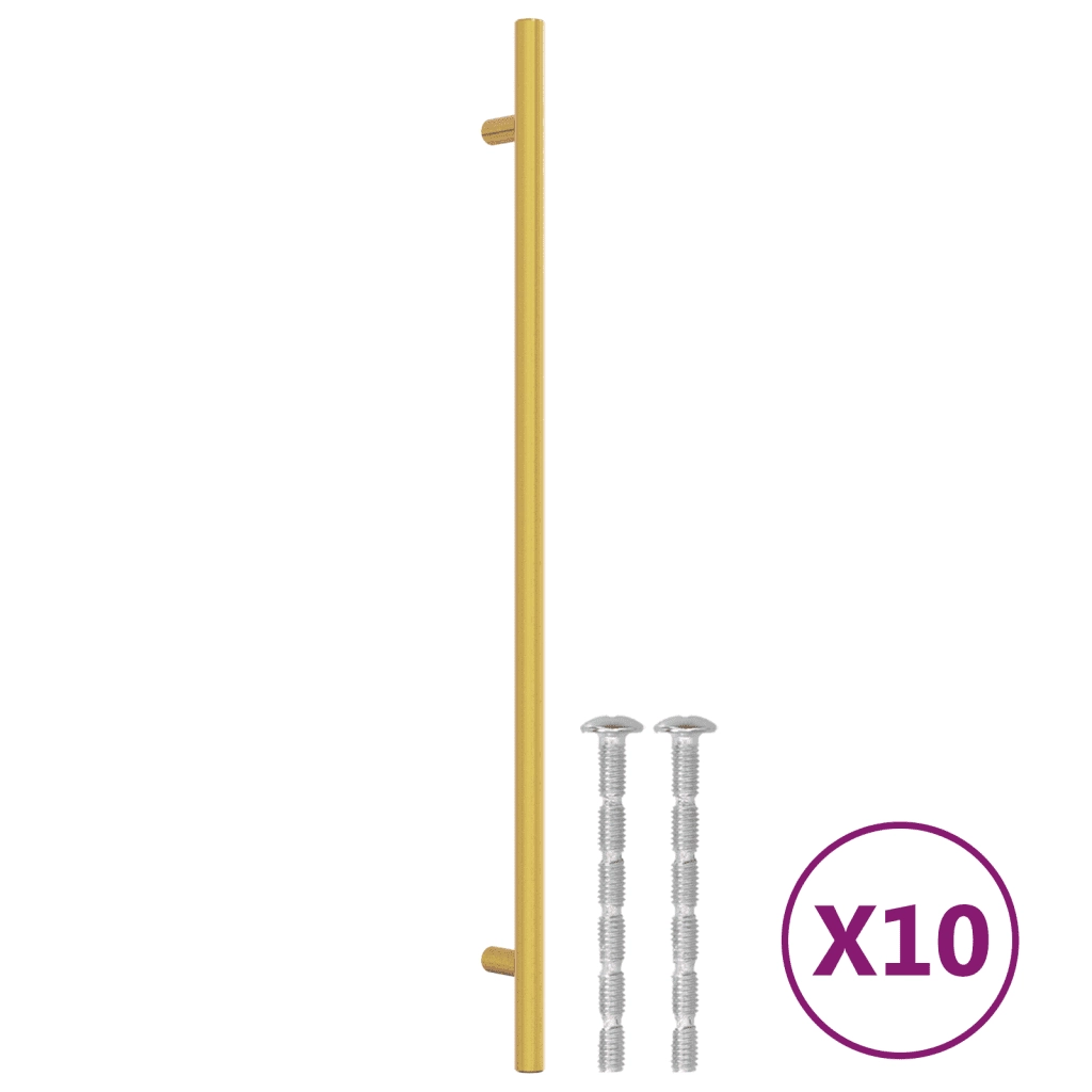 Maniglie per Mobili 10 pz Oro 320 mm in Acciaio Inox 3203625