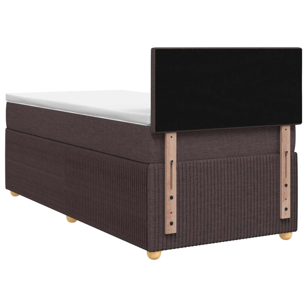 Letto box spring con materasso Marrone Scuro 80 x 200 cm 3451338
