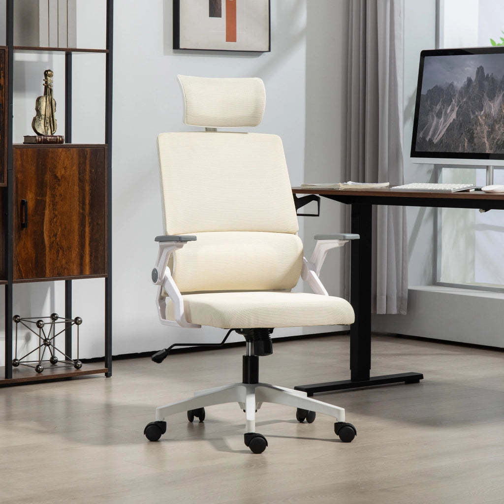 Sedia da ufficio regolabile ¨C zephmum ¨C beige 60x61x121.5 cm