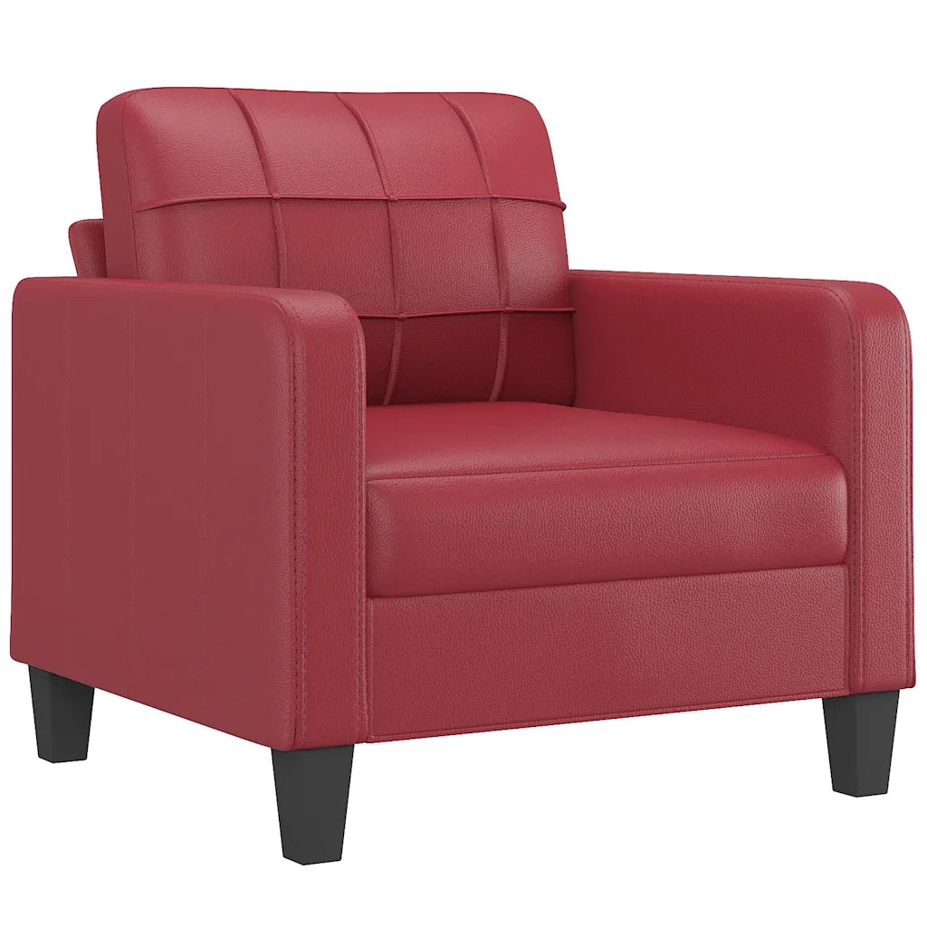 Poltrona Rosso Vino 60 cm in Similpelle 359110