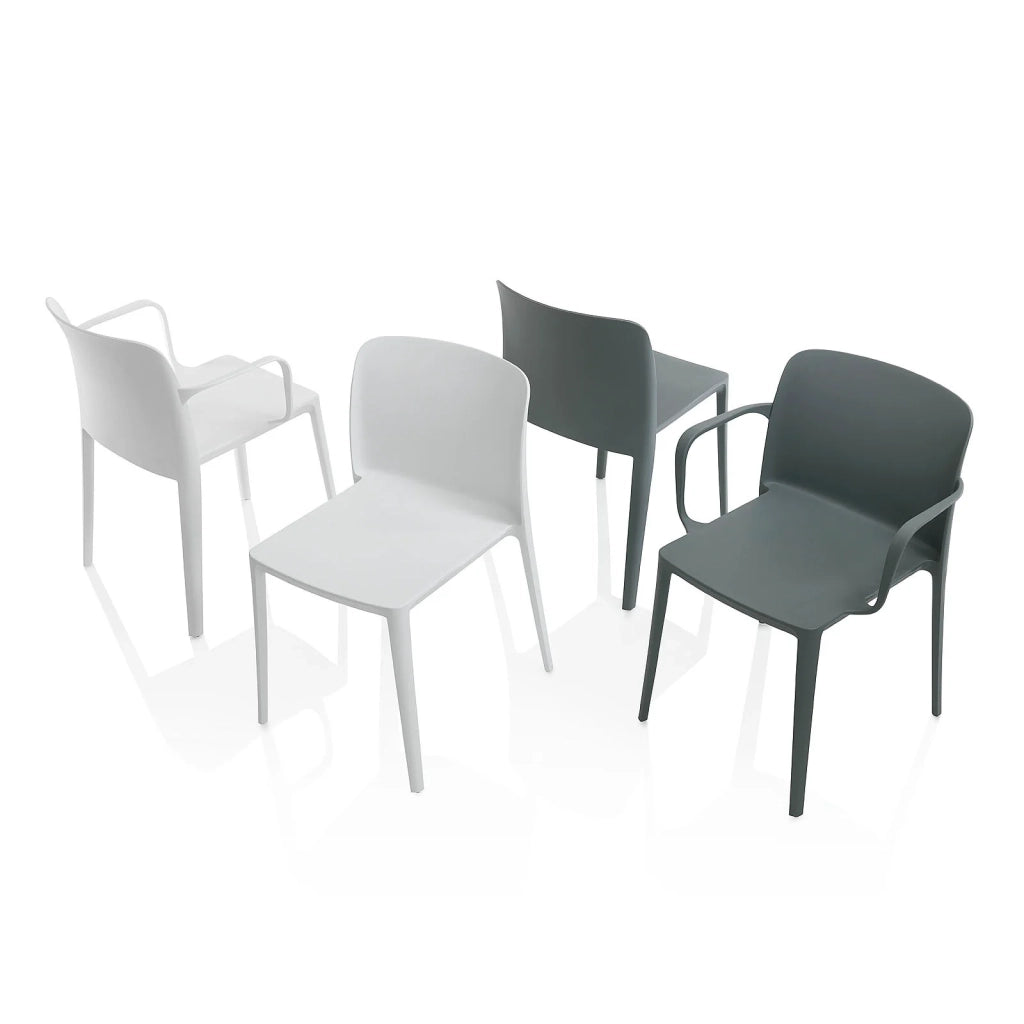 Set 4 Sedie da interno/esterno TIMMY colore grigio