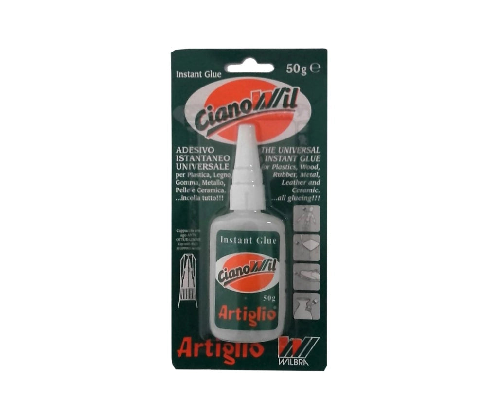 COLLA 'ARTIGLIO CIANOWILL' 3 gr - su cartella 12 pezzi - WILBRA