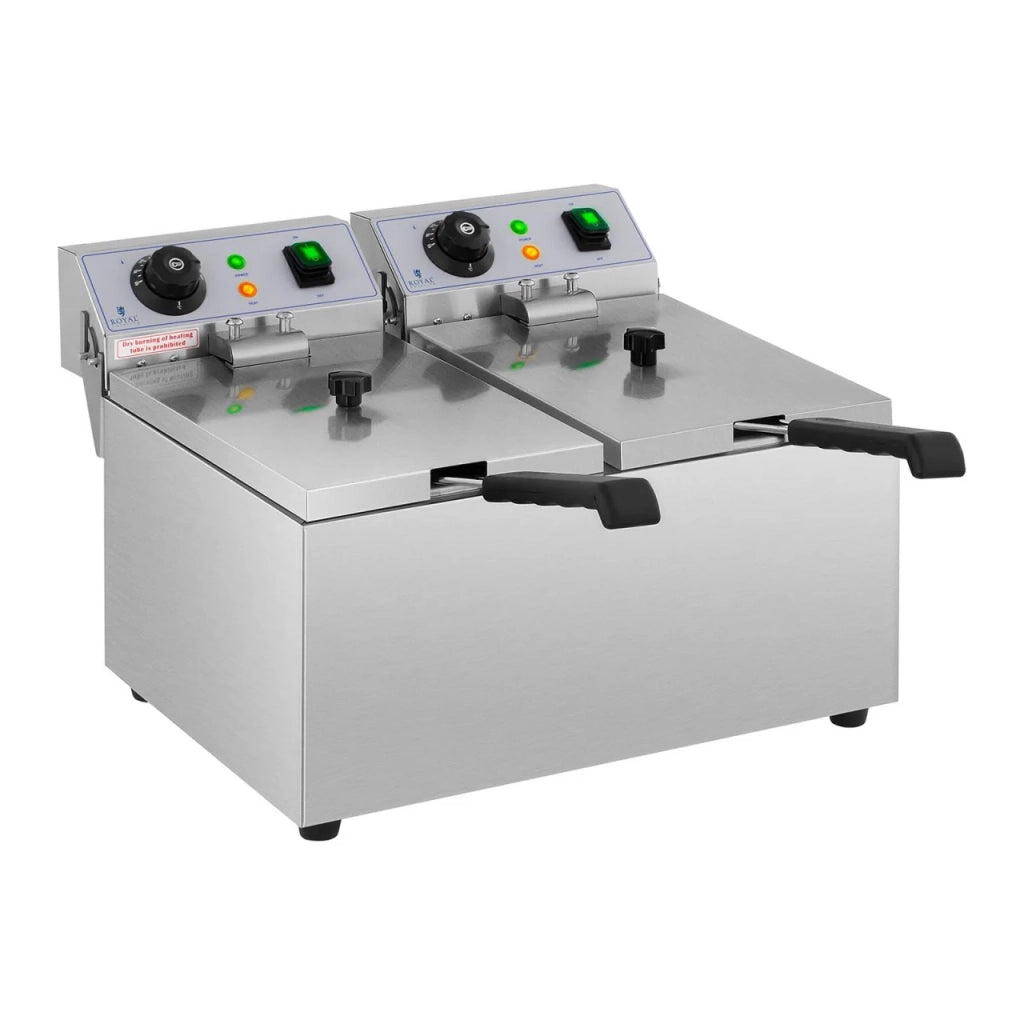 Friggitrice elettrica professionale per ristoranti 2 x 8 litri 230 volt 14_0001793